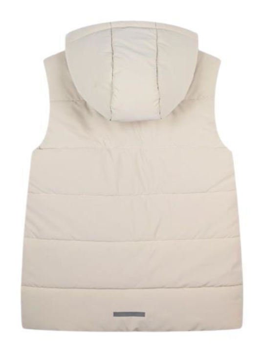 Kids' Quilted Jacket Sleeveless with Hood Vanilla