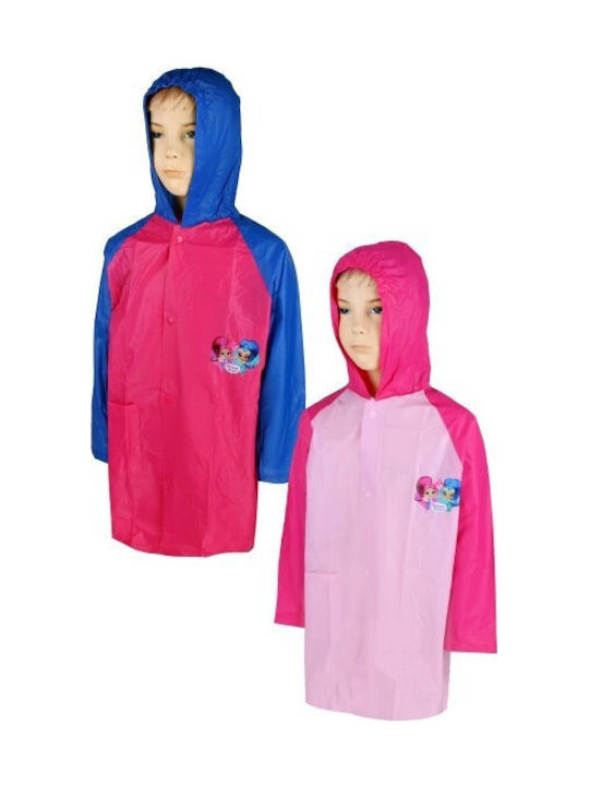 Waterproof Kids' Casual Jacket Long with Hood Fuchsia