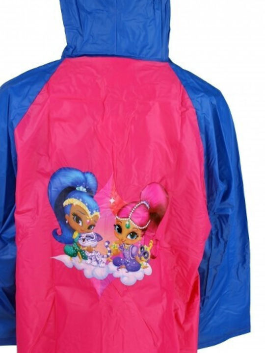 Waterproof Kids' Casual Jacket Long with Hood Fuchsia