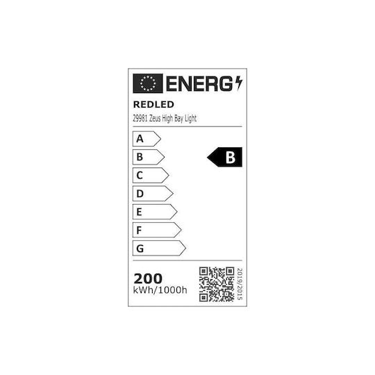 Redled Commercial Bell Light Adjustable Warm to Cool White with Built-in LED Black Ø33xHeight 16.92cm