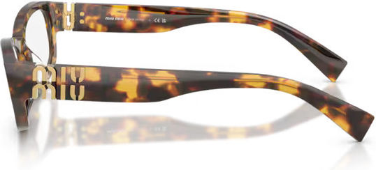 Miu Miu Mu 04yv 14l1o1 54 Rame Ochelari Pentru Femei Maro Tortoise Dreptunghi Rame De Ochelari Cu Prescripție Din Titan