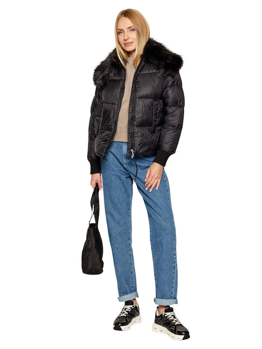 Jachetă de femei Puffer Black