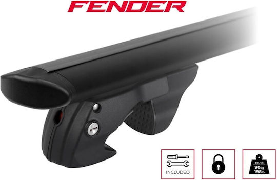 Menabo 120cm. pentru Renault Laguna 2000-2008 (Set cu picioare) Negre