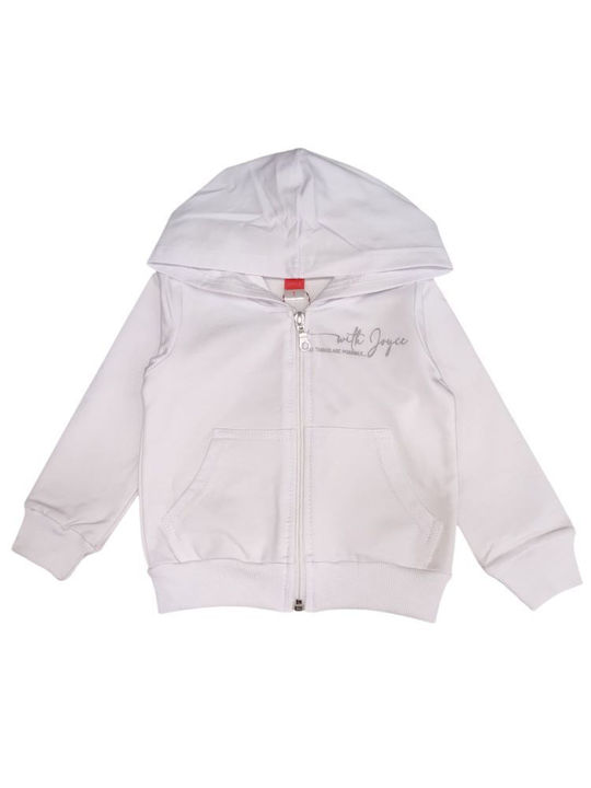 Kids Cardigan with Hood White