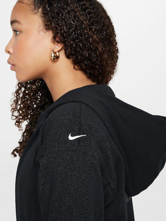 Athletic Kids Cardigan Dri-Fit with Hood Black Sportswear