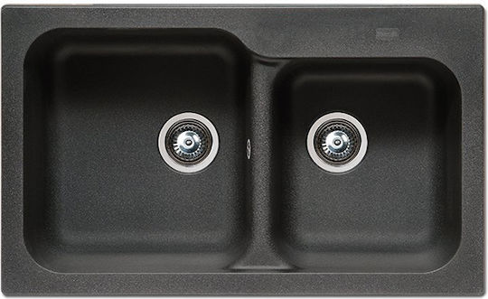 Duralit Drop-In Spüle aus Verbundgranulat B83xT50cm Gray