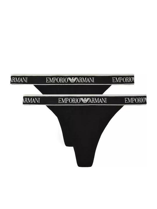 Women's String 2Pack Black