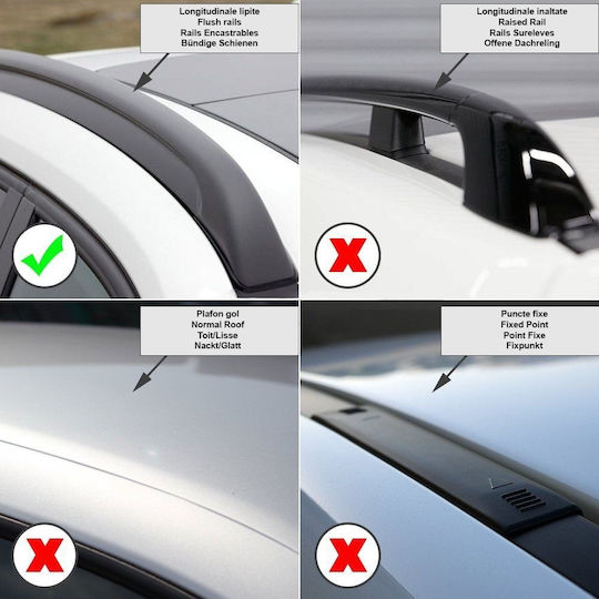 Bare De Acoperiș Menabo Sonic Negre Volvo V40 Cross Country 2013+