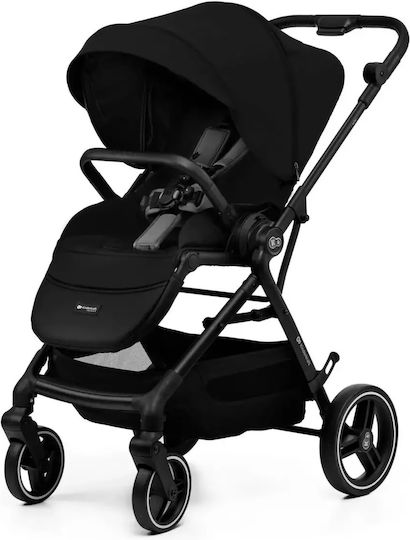 Kinderkraft Yoxi Reglabil 2 în 1 Cărucior pentru copii Potrivit pentru Nou-născut negru pur 11kg