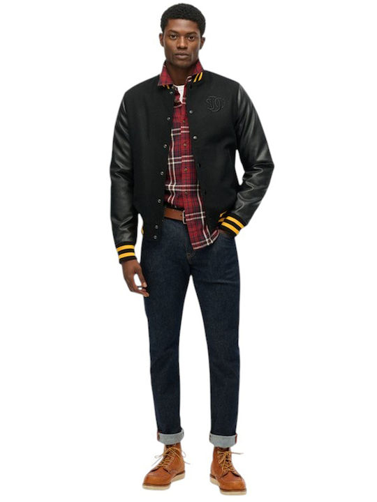 Varsity Bomber Jacket Collegejacke Jacke Black
