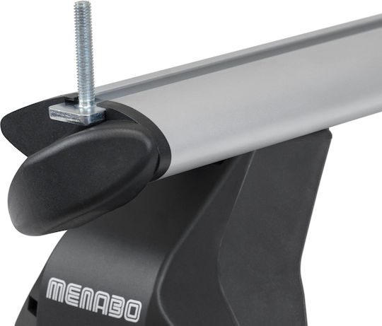 Menabo Bare De Acoperiș Din Aluminiu 130 Cm Pentru Seat Tarraco 5D 2018+ Set Cu Picioare Argintii