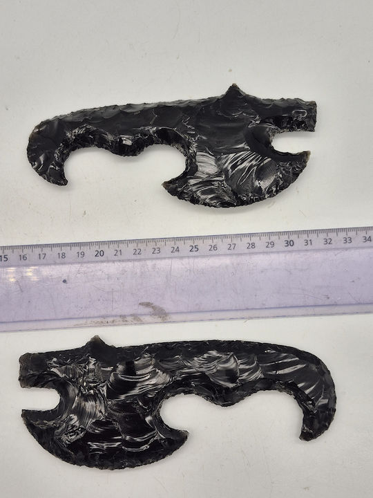 Decorativ Topor Negru Obsidian