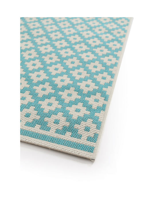 Royal Carpet Flox 722 Χαλί Διάδρομος Καλοκαιρινό Ψάθινο Light Blue 67x240cm