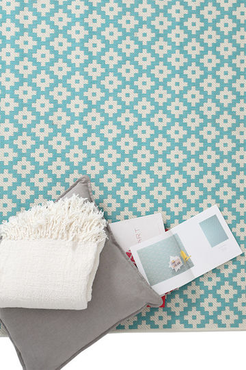 Royal Carpet Flox 722 Χαλί Διάδρομος Καλοκαιρινό Ψάθινο Light Blue 67x240cm