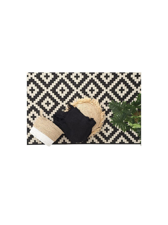 Royal Carpet Flox 721K Χαλί Ορθογώνιο Καλοκαιρινό Ψάθινο Black 140x200cm