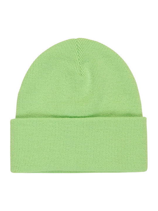 Snow Beanie Γυναικείος Σκούφος με Rib Πλέξη σε Πράσινο χρώμα