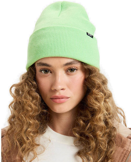 Snow Beanie Γυναικείος Σκούφος με Rib Πλέξη σε Πράσινο χρώμα