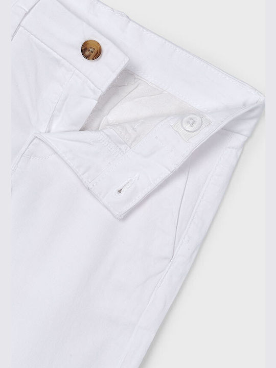 Kinder Hose Chino Stoff weiß
