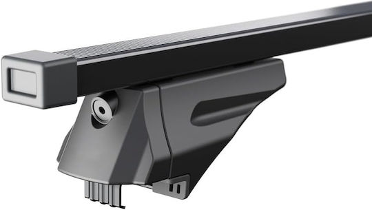 Menabo Μπάρες Οροφής Ατσάλινες 120εκ. για Seat Altea 2009+ (Σετ με πόδια) Μαύρες