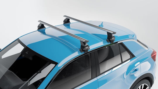 Menabo Bare De Acoperiș Din Aluminiu 130 Cm Pentru Citroen DS4 5D 2011-2015 Set Cu Picioare Argintii