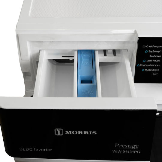 Morris Πλυντήριο Ρούχων 9kg με Τεχνολογία Ατμού 1400 Στροφών WIW-91431PG