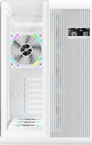 1STPLAYER RT7 Gaming Midi-Turm Computergehäuse mit Seitenfenster Weiß
