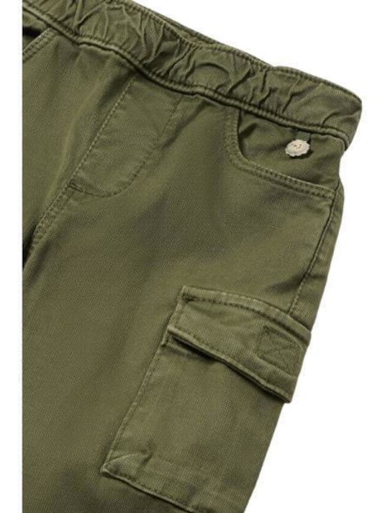 Pantaloni Cargo din Material Textil pentru Copii Verde