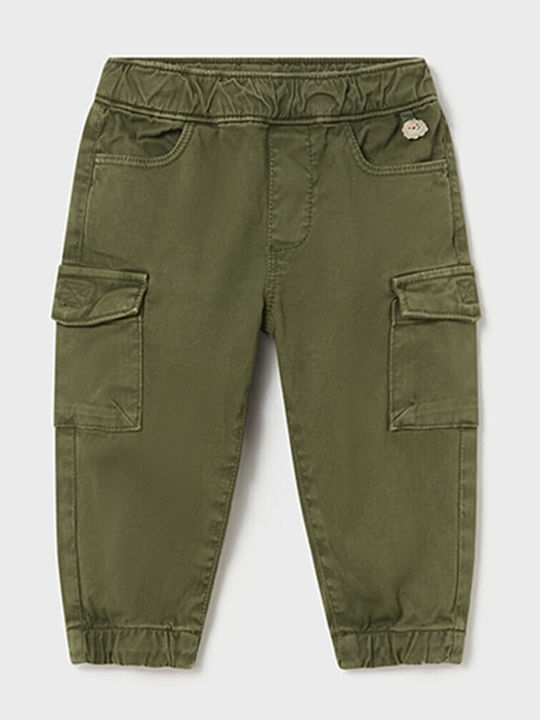 Pantaloni Cargo din Material Textil pentru Copii Verde
