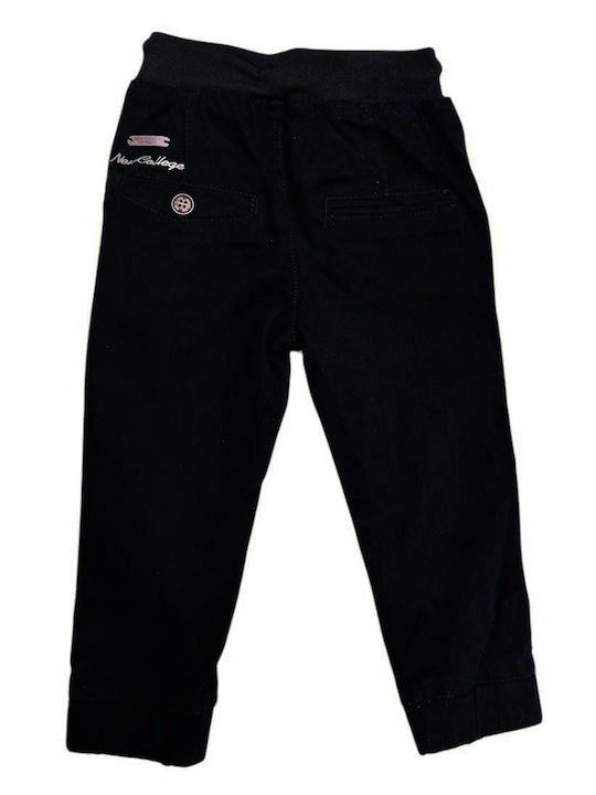 Pantaloni Cargo din Material Textil pentru Copii Negru