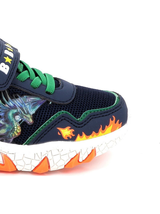 Kids Sneakers with Scratch & Lights Blue