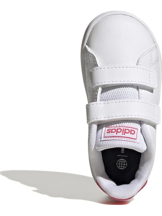 Vorteil ADVANTAGE Kinder Sneakers mit Klettverschluss Cloud White / Real Pink / Core Black