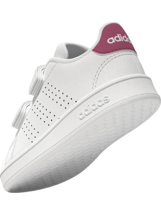 Vorteil ADVANTAGE Kinder Sneakers mit Klettverschluss Cloud White / Real Pink / Core Black