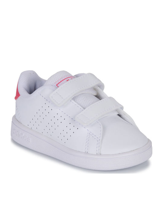 Vorteil ADVANTAGE Kinder Sneakers mit Klettverschluss Cloud White / Real Pink / Core Black