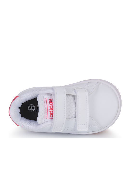 Vorteil ADVANTAGE Kinder Sneakers mit Klettverschluss Cloud White / Real Pink / Core Black