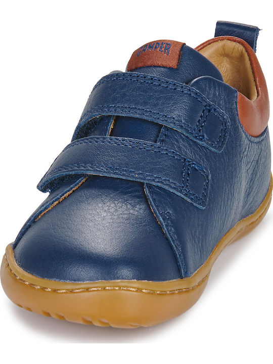 PEU CAMI Kids Sneakers High with Scratch Blue