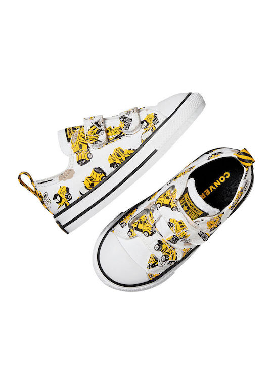 CHUCK TAYLOR ALL STAR Παιδικά Sneakers με Σκρατς Λευκά