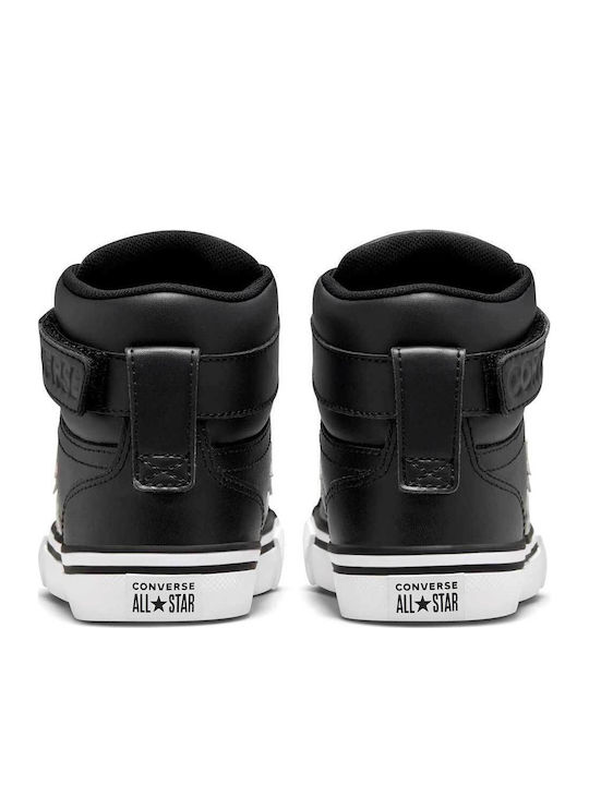 Youth Pro Blaze Strap Kids Sneakers High with Scratch Black