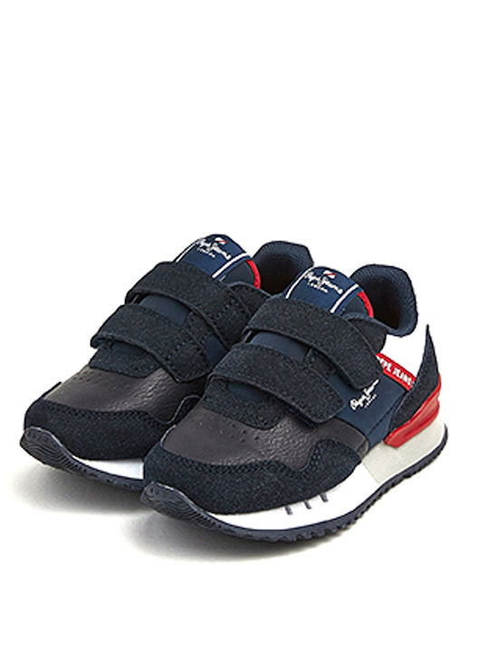 London One Παιδικά Sneakers με Σκρατς Μπλε
