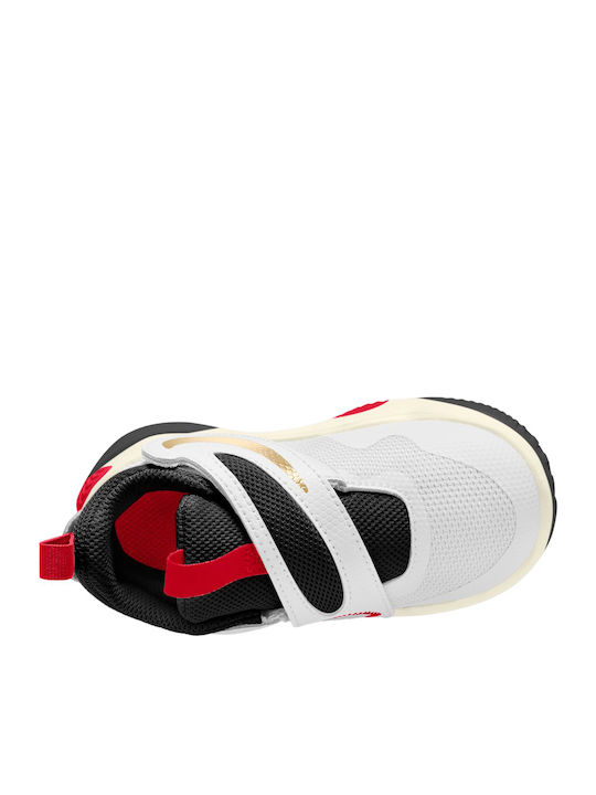 Team Hustle D 11 Kids Sports Shoes Basketball with Hoop & Loop Closure White