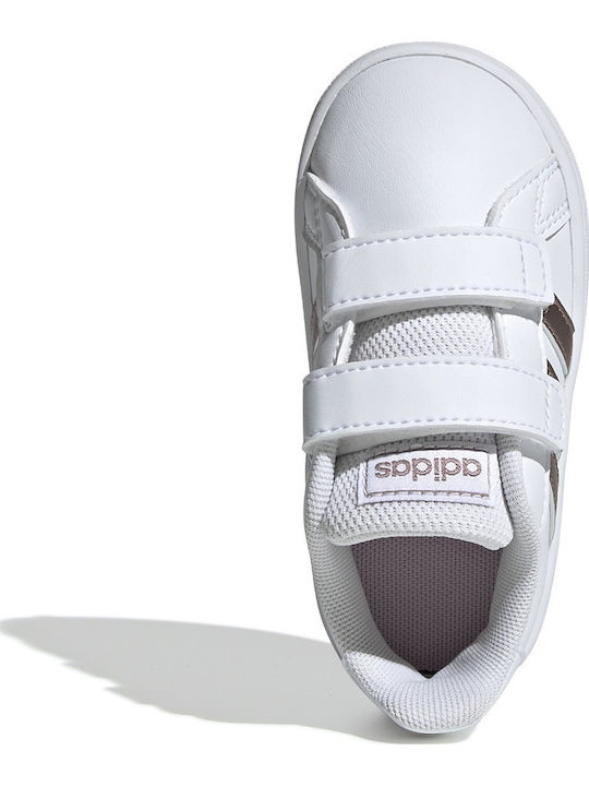 Grand Court GRAND COURT Kinder Sneakers mit Klettverschluss Cloud White / Copper Met / Light Granite