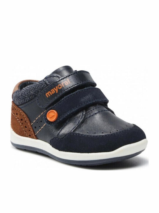 My First Steps Kids Sneakers with Scratch Navy Blue