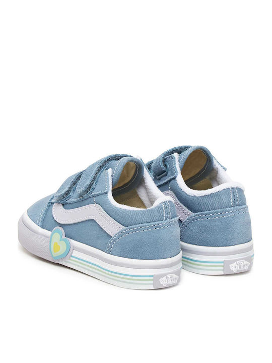Old Skool V Kids Sneakers with Scratch Blue