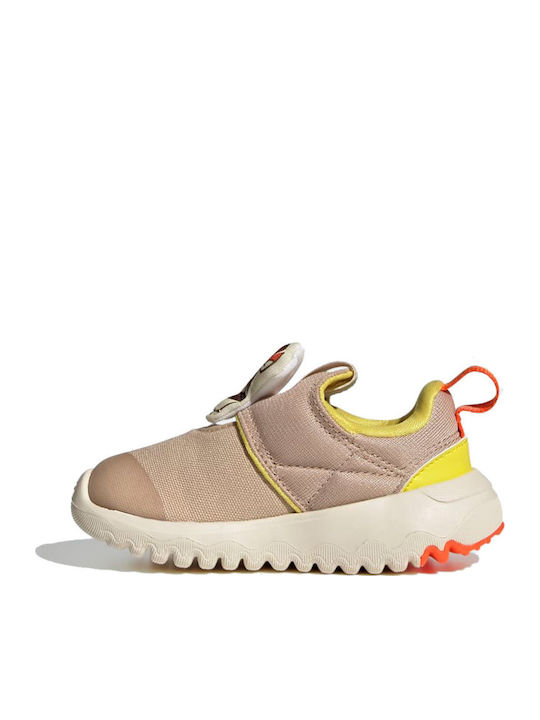 Suru365 Kids Sneakers with Scratch Magic Beige / Impact Yellow / Wonder White