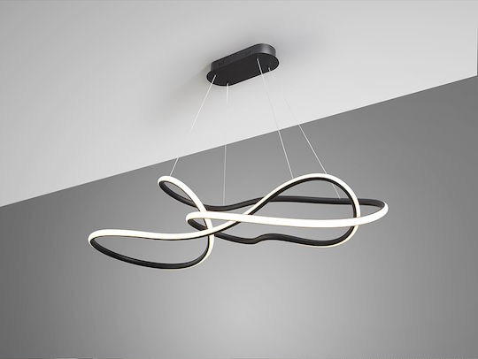 Evania Adjustable Pendant Light Black LED with Warm to Cool White Light 120x30x45cm