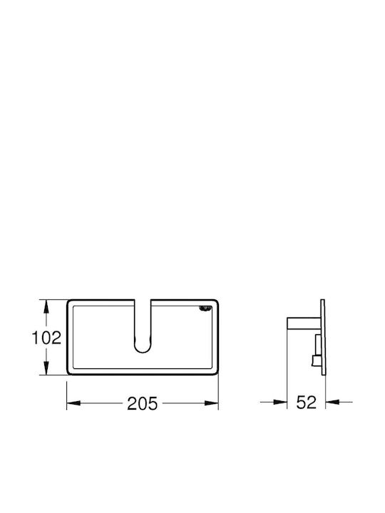 Grohe Wall Mounted Bathroom Shelf Plastic White
