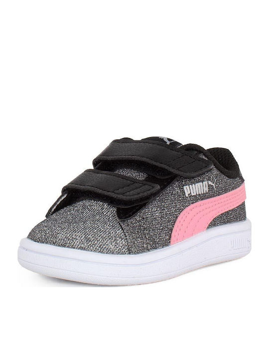 Smash v2 Glitz Glam V Kids Sneakers with Scratch Gray