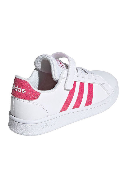 GRAND COURT Παιδικά Sneakers με Σκρατς Cloud White / Real Pink