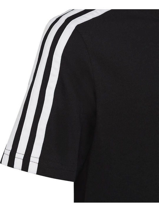 Kinder-T-Shirt Schwarz Essentials 3-Stripes
