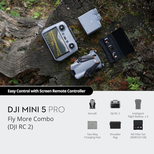 DJI Mini 5 Pro Drone Fly More Combo 5.8 GHz with Camera 4K 60fps HDR and Controller