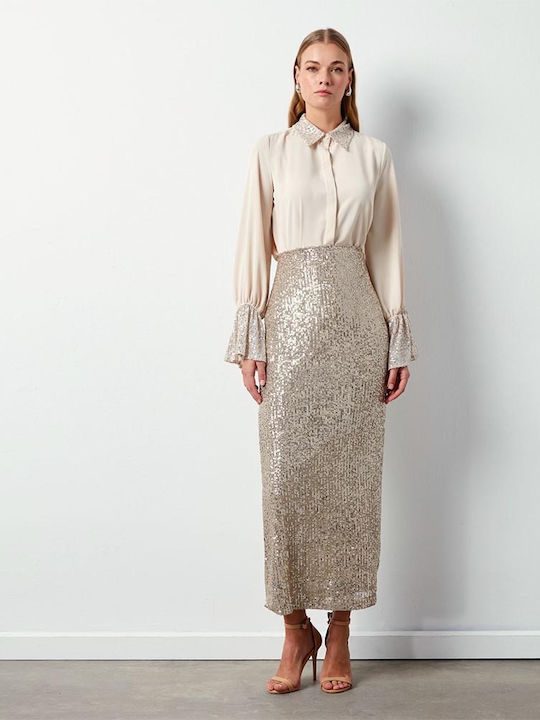 Maxi Fustă Sugar White